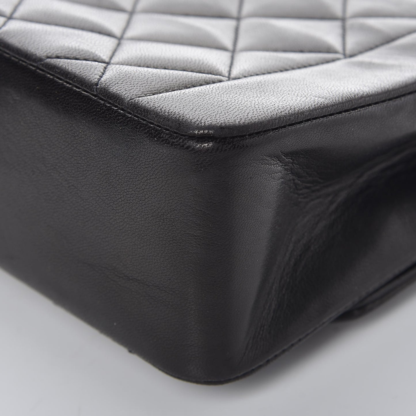 Lambskin Quilted Small Single Flap Black