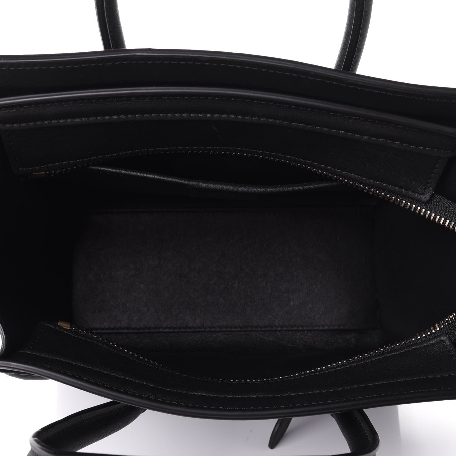 Celine Smooth Calfskin Nano Luggage Black 4 of 10