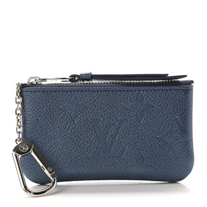 Louis Vuitton Metallic Empreinte Monogram Giant Key Pouch Navy Nacre 1 of 7
