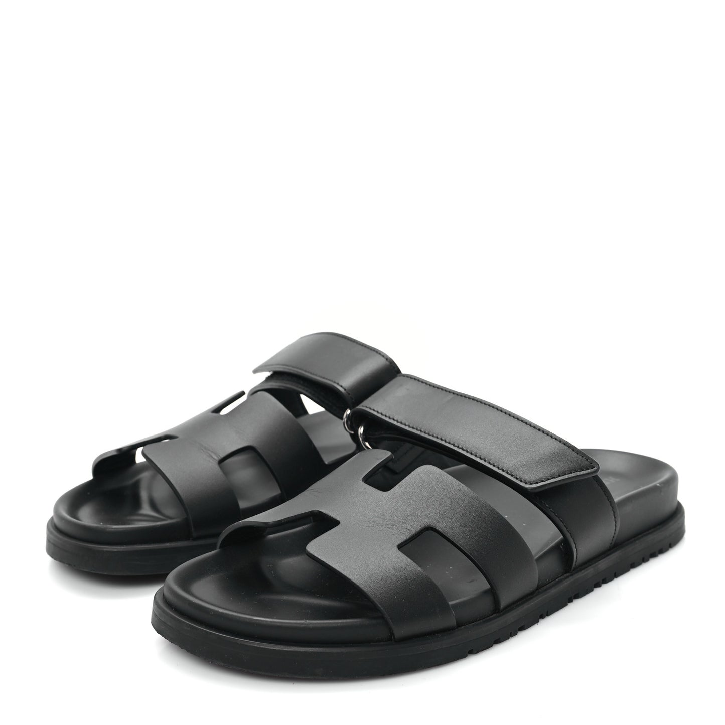 Calfskin Womens Chypre Sandals 36.5 Black