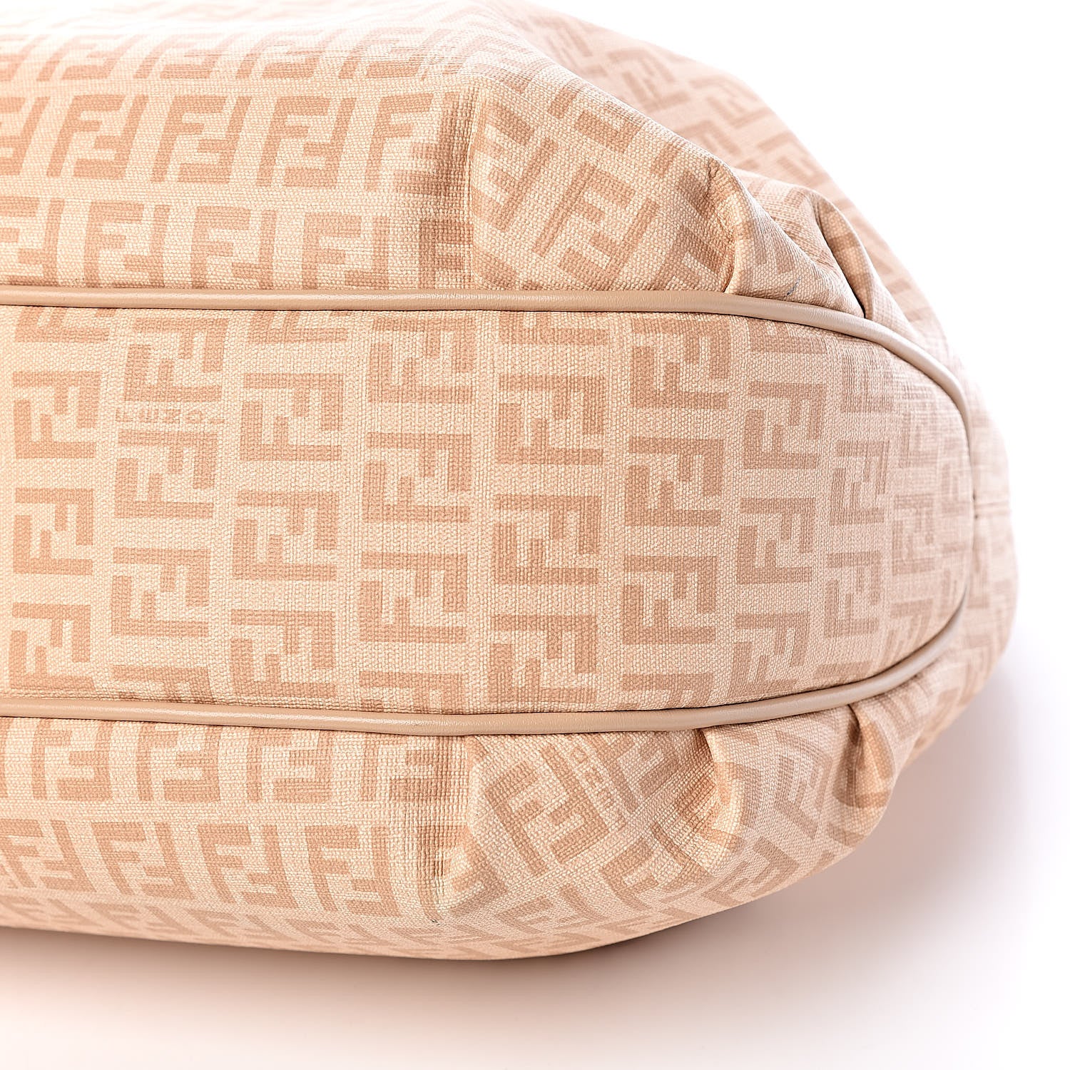 Fendi Zucchino Spalmati Vitello Chiusura Shoulder Bag Vacchetta Camelia 14 of 14