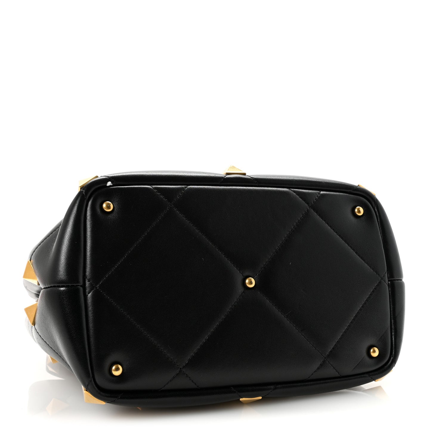 Nappa Roman Stud The Handle Bag Black