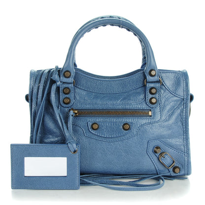 Balenciaga Agneau Classic Hardware Mini City Bleu Persan 1 of 8