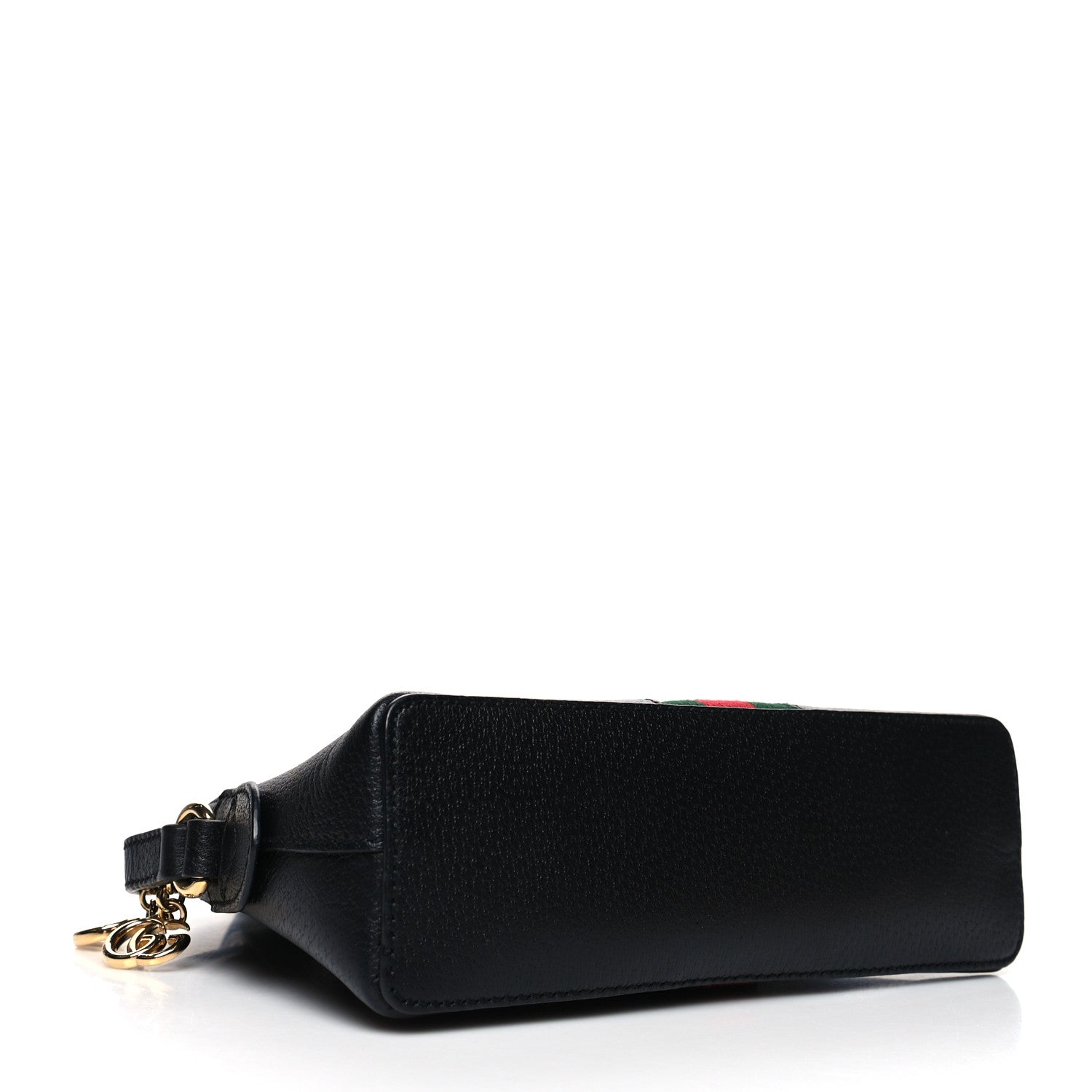 Gucci Calfskin GG Web Small Ophidia Dome Shoulder Bag Black 4 of 12