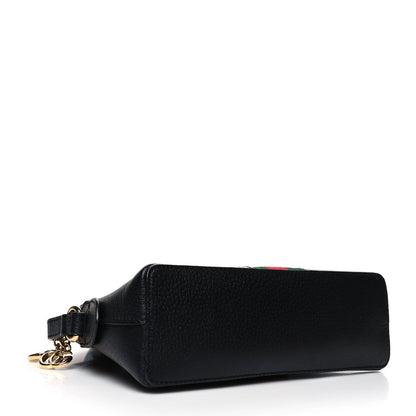 Gucci Calfskin GG Web Small Ophidia Dome Shoulder Bag Black 4 of 12