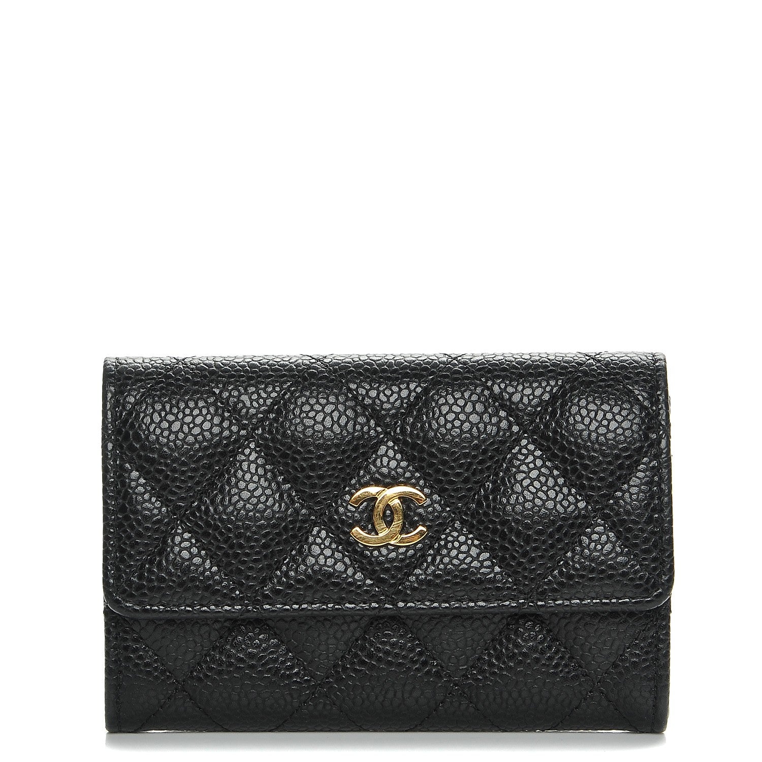 Chanel Caviar Quilted Flap Card Holder Black 1 of 9
