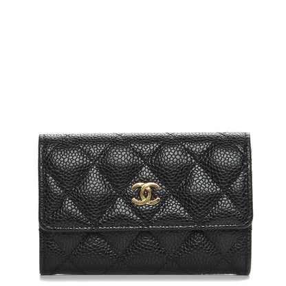 Chanel Caviar Quilted Flap Card Holder Black 1 of 9