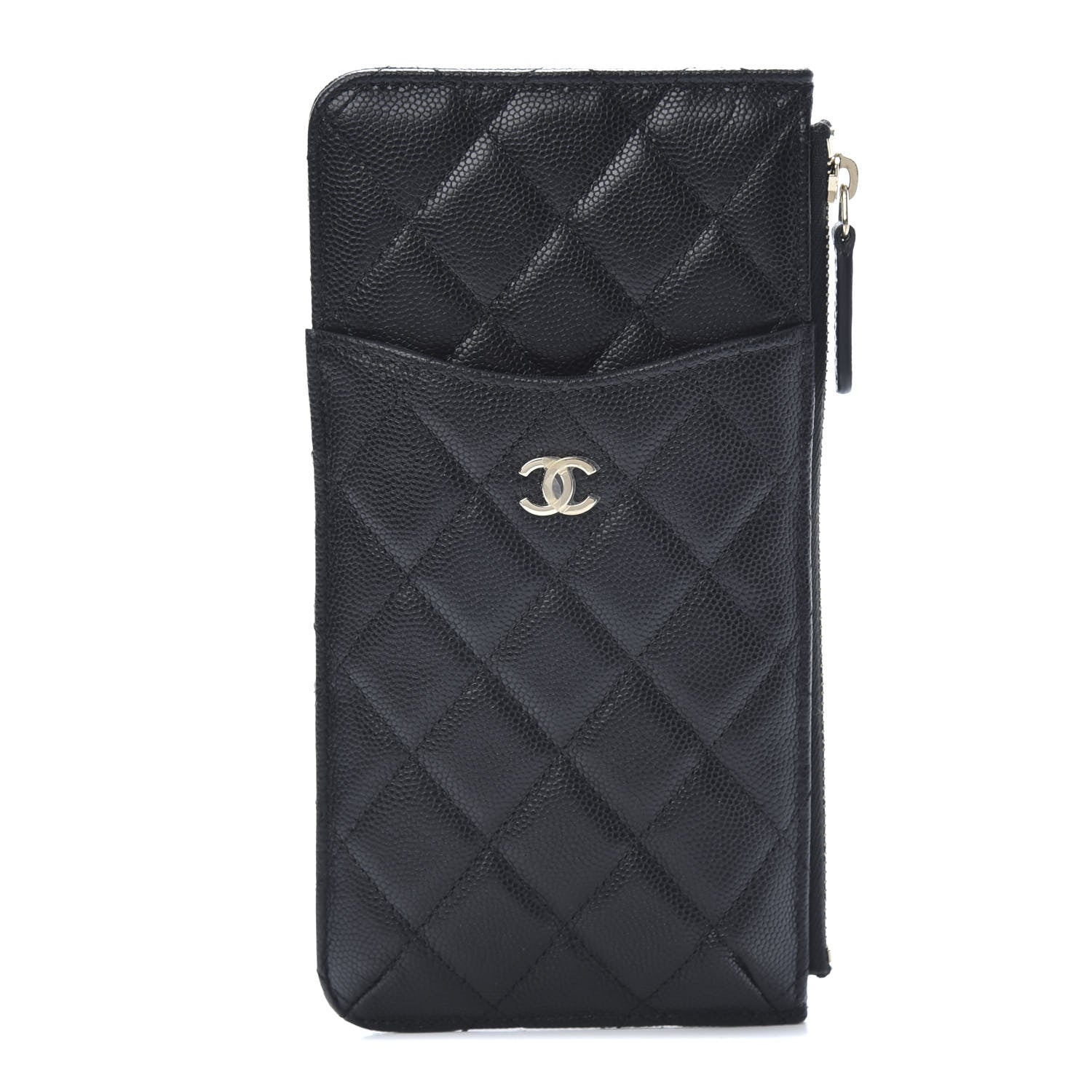 Chanel Caviar Quilted Classic Flat Wallet Pouch Black 1 of 8