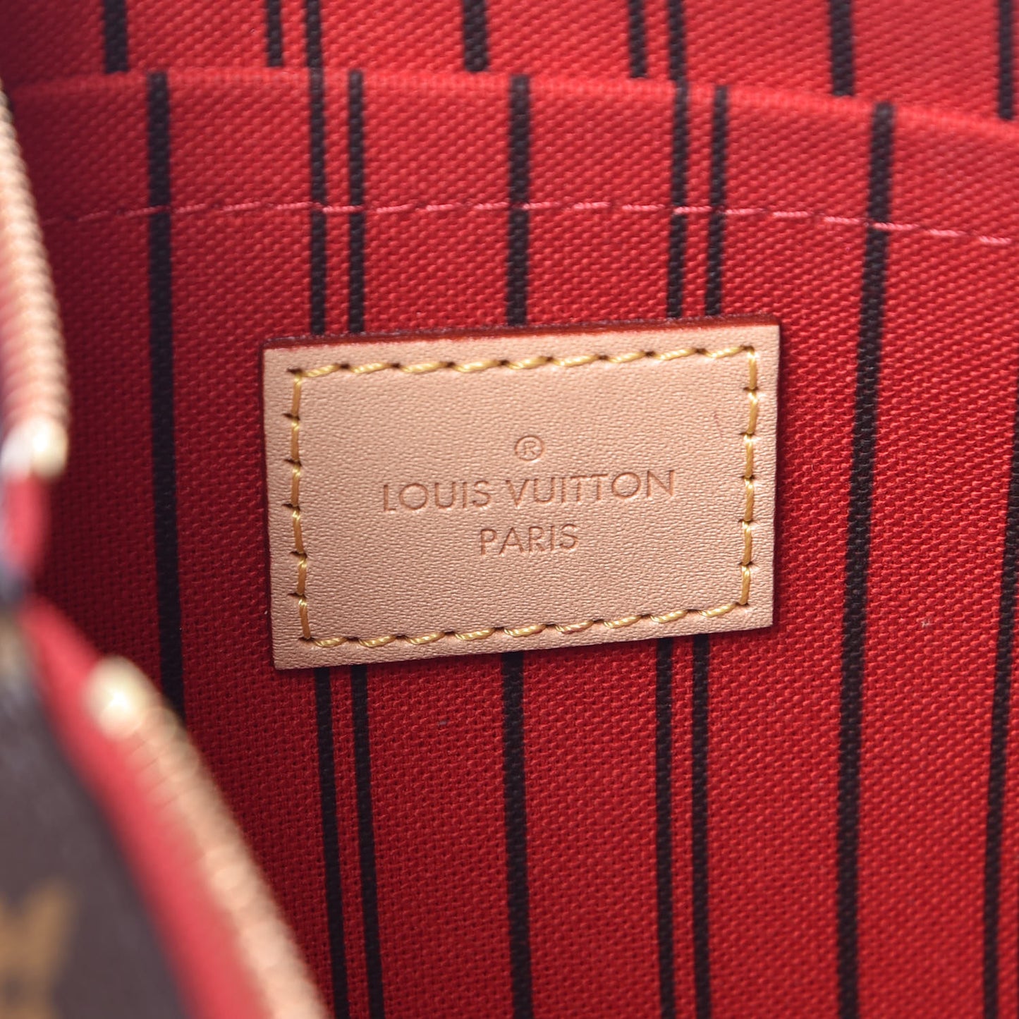 Monogram Neverfull MM GM Pochette Cherry