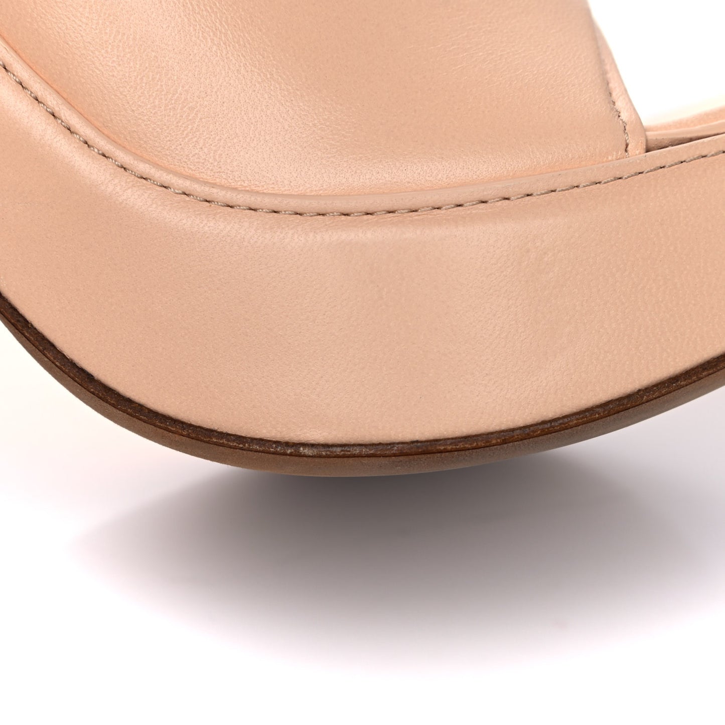 Nappa Slide Platform 115 Wedge Sandals 40 Macaroon