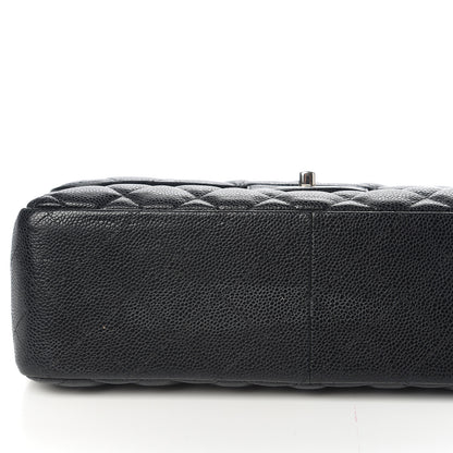 Chanel Caviar Quilted Jumbo Double Flap Black 14 of 15