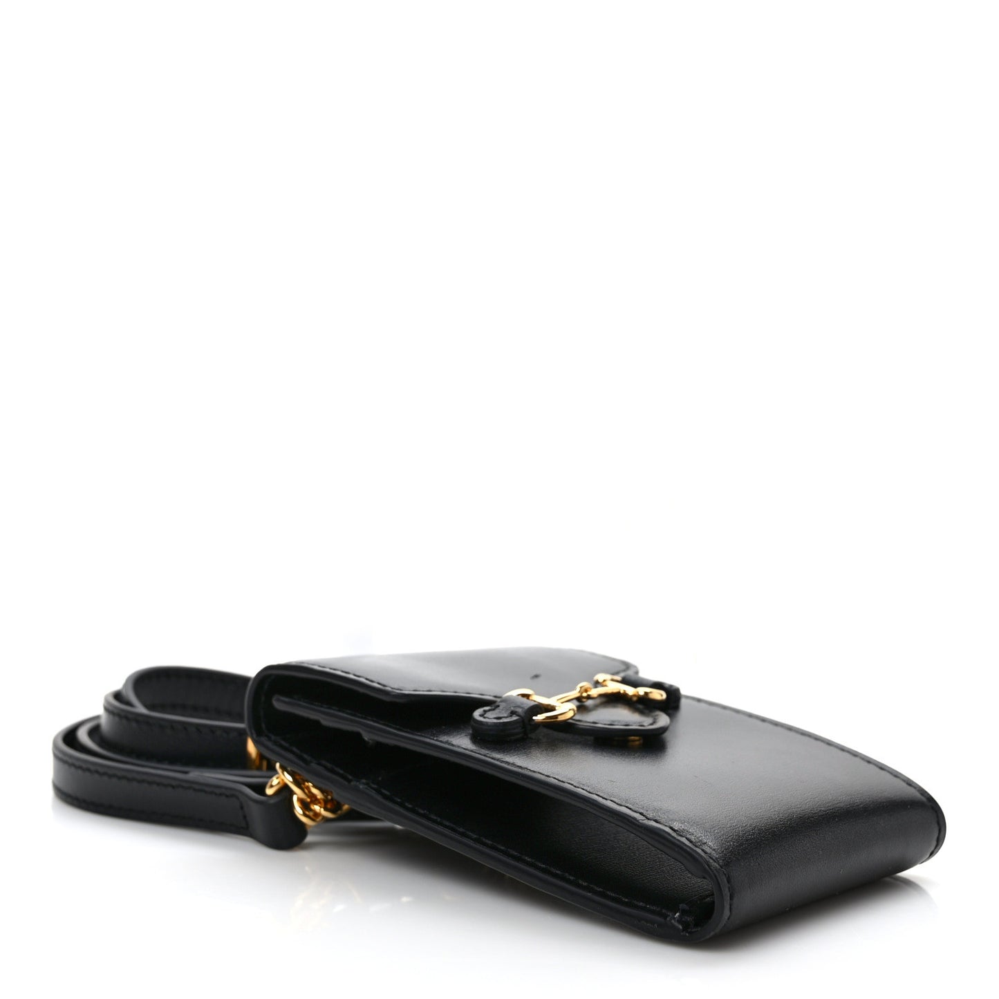 Boarded Plutone Calfskin Mini Horsebit 1955 Crossbody Bag Black