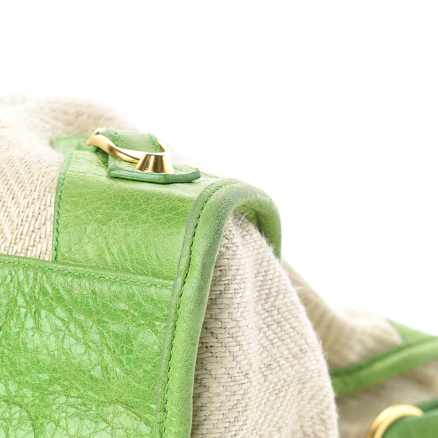 Balenciaga Agneau Linen Classic Hardware City Green 16 of 17