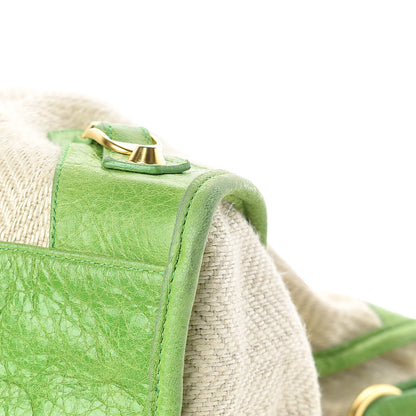 Balenciaga Agneau Linen Classic Hardware City Green 16 of 17