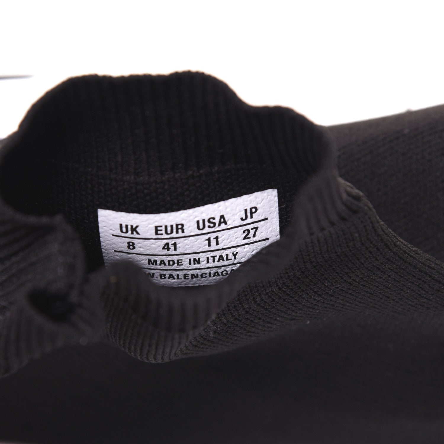 Balenciaga Neoprene Knit Womens Speed Graffiti Sneakers 41 Black White 7 of 8
