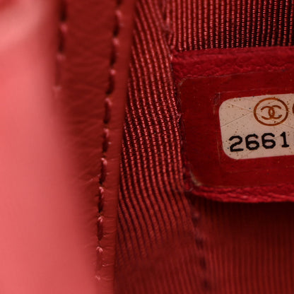 Chanel Aged Calfskin Chevron Quilted Small Gabrielle Hobo Dark Red Orange 7 of 10