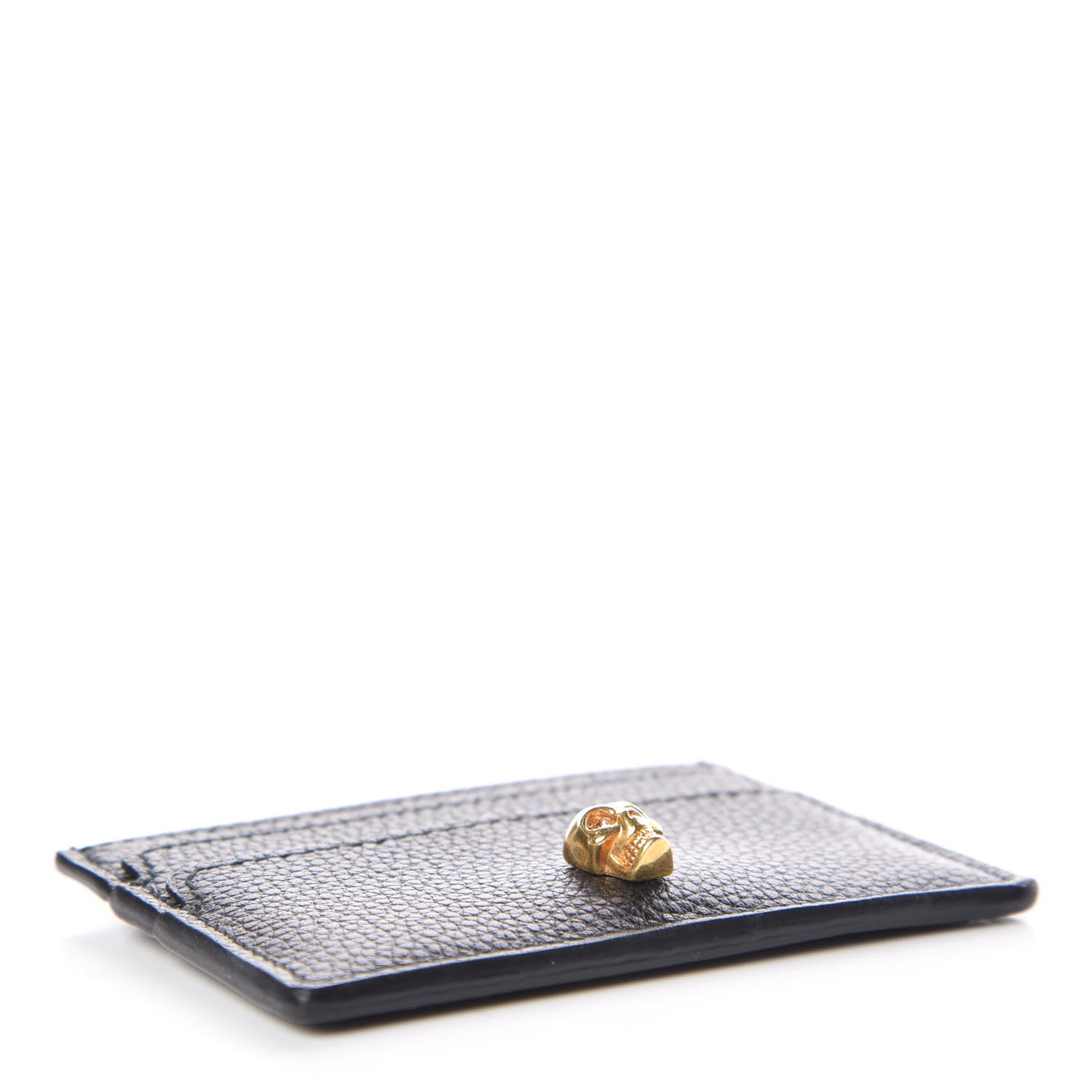 Alexander McQueen Calfskin Skull Card Holder Black 4 of 7