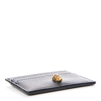 Alexander McQueen Calfskin Skull Card Holder Black 4 of 7