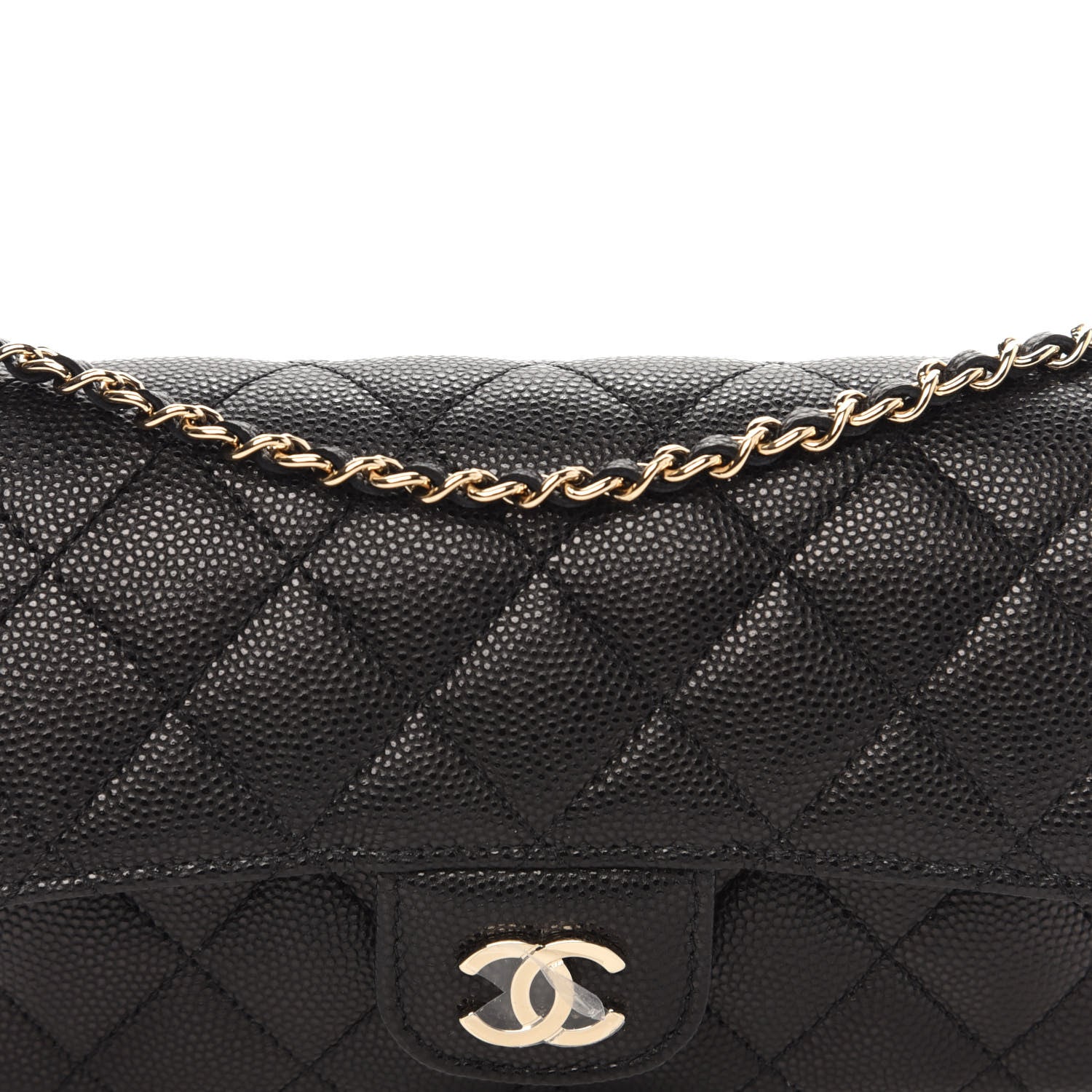 Chanel Caviar Quilted Glasses Case With Chain Black 11 of 12
