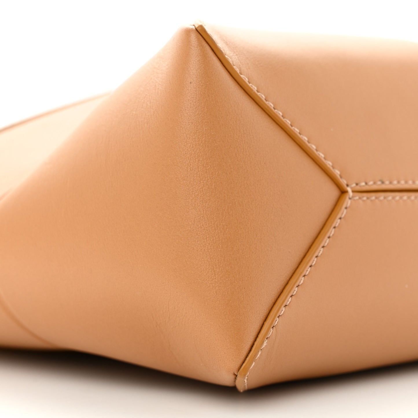 Shiny Calfskin Mini Puzzle Fold Tote Warm Desert
