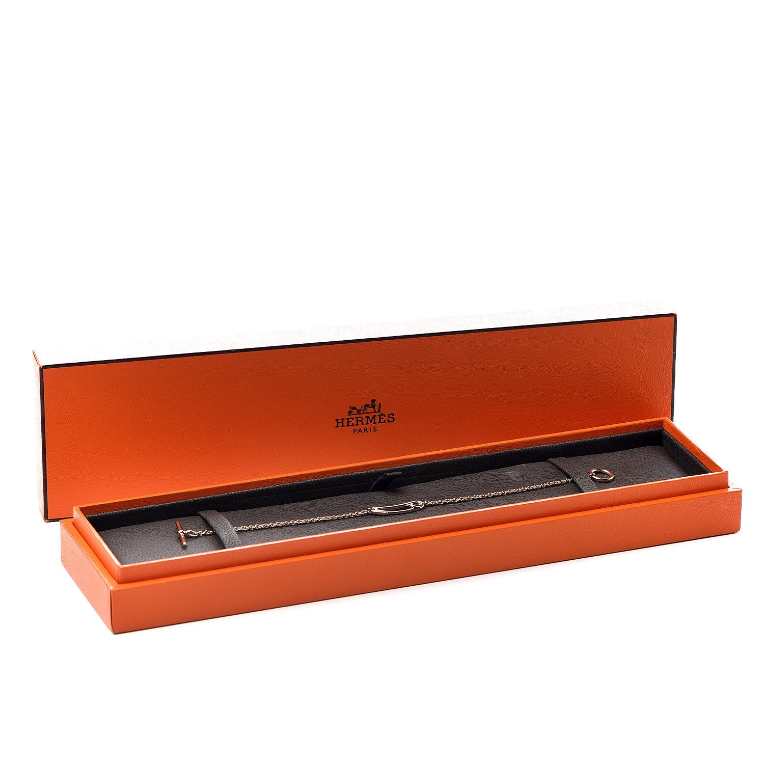 Hermes 18K Rose Gold Mini Chaine d'Ancre Punk Bracelet SH 7 of 23