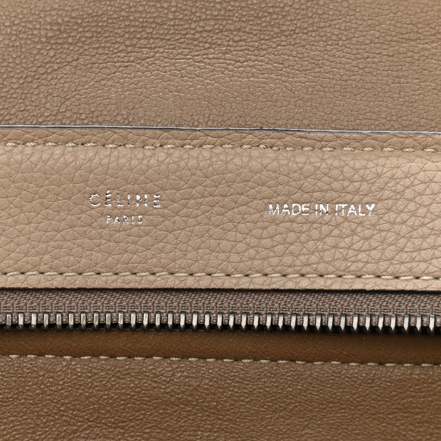 Celine Drummed Calfskin Suede Large Trapeze Dune 5 of 10