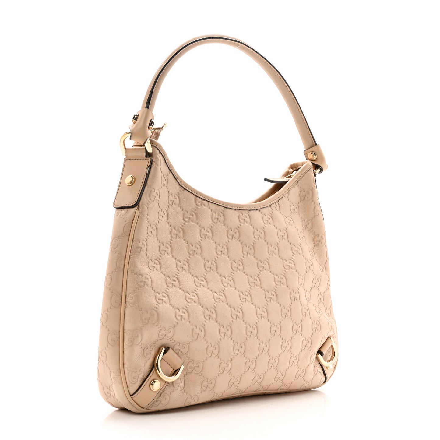 Guccissima Medium Abbey D Ring Hobo Beige