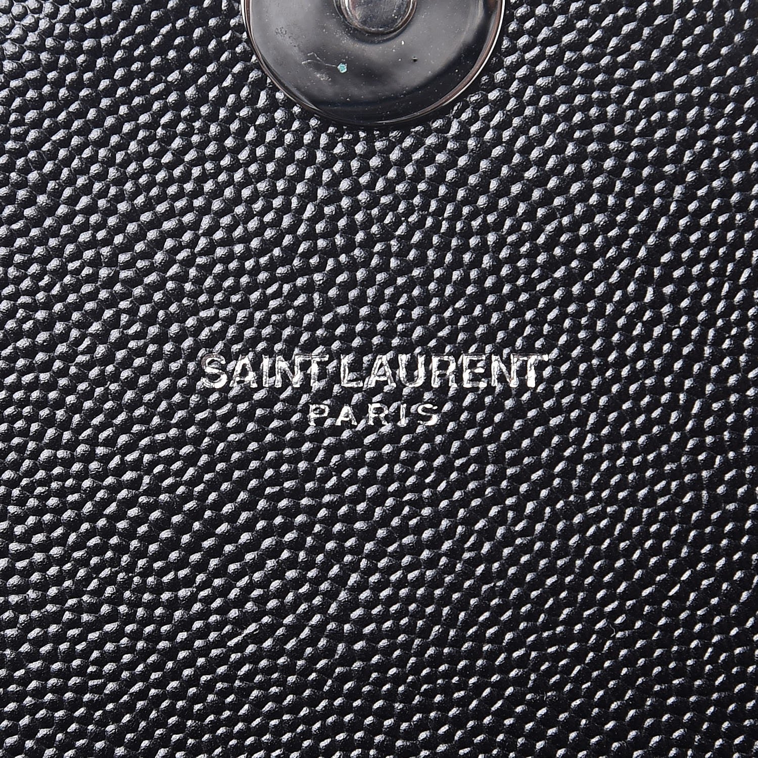 Saint Laurent Grain De Poudre Textured Mixed Matelasse Large Triquilt Monogram Monochrome Satchel Black 6 of 8