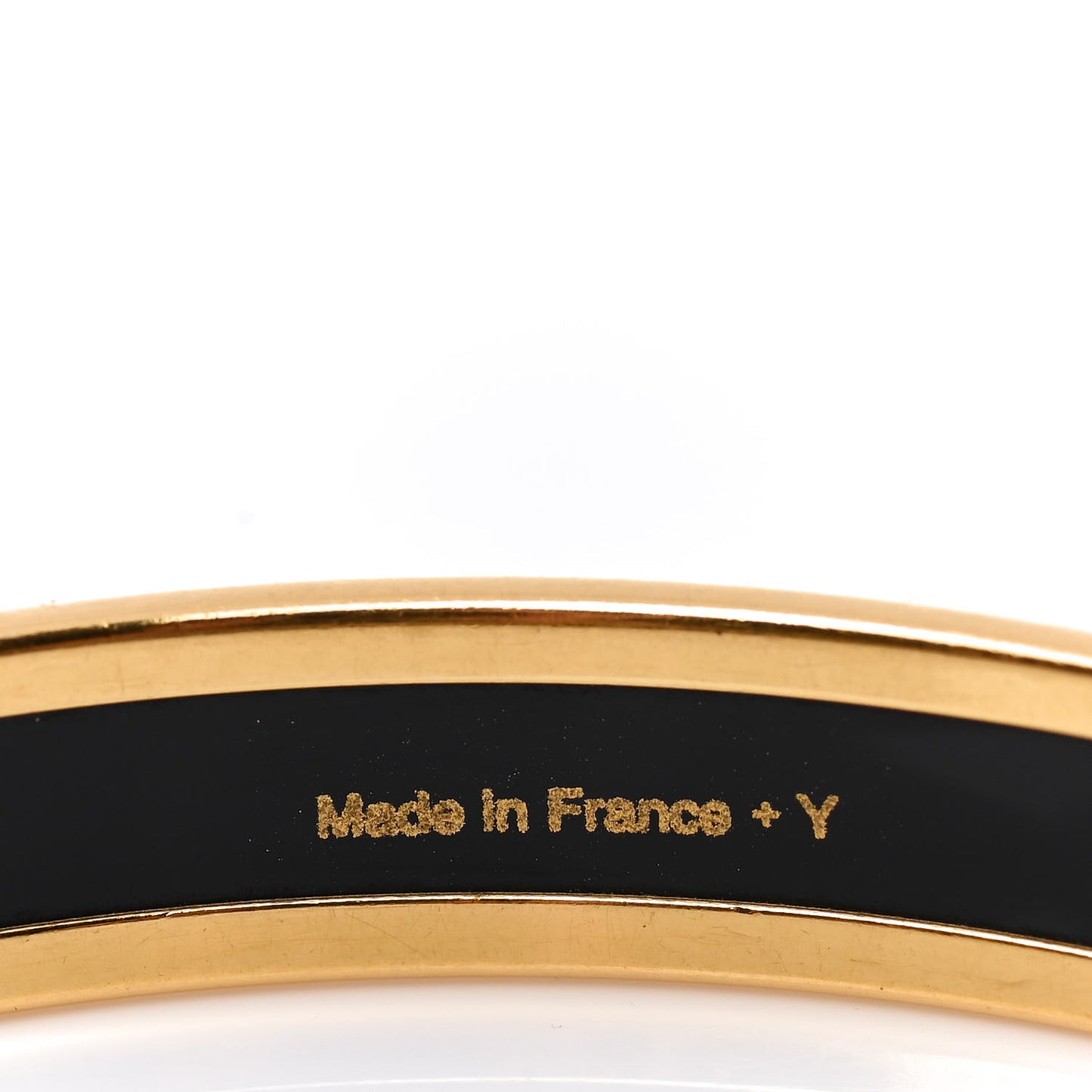 Enamel Printed Bride De Cour Narrow Bracelet 65 Orange Bleu