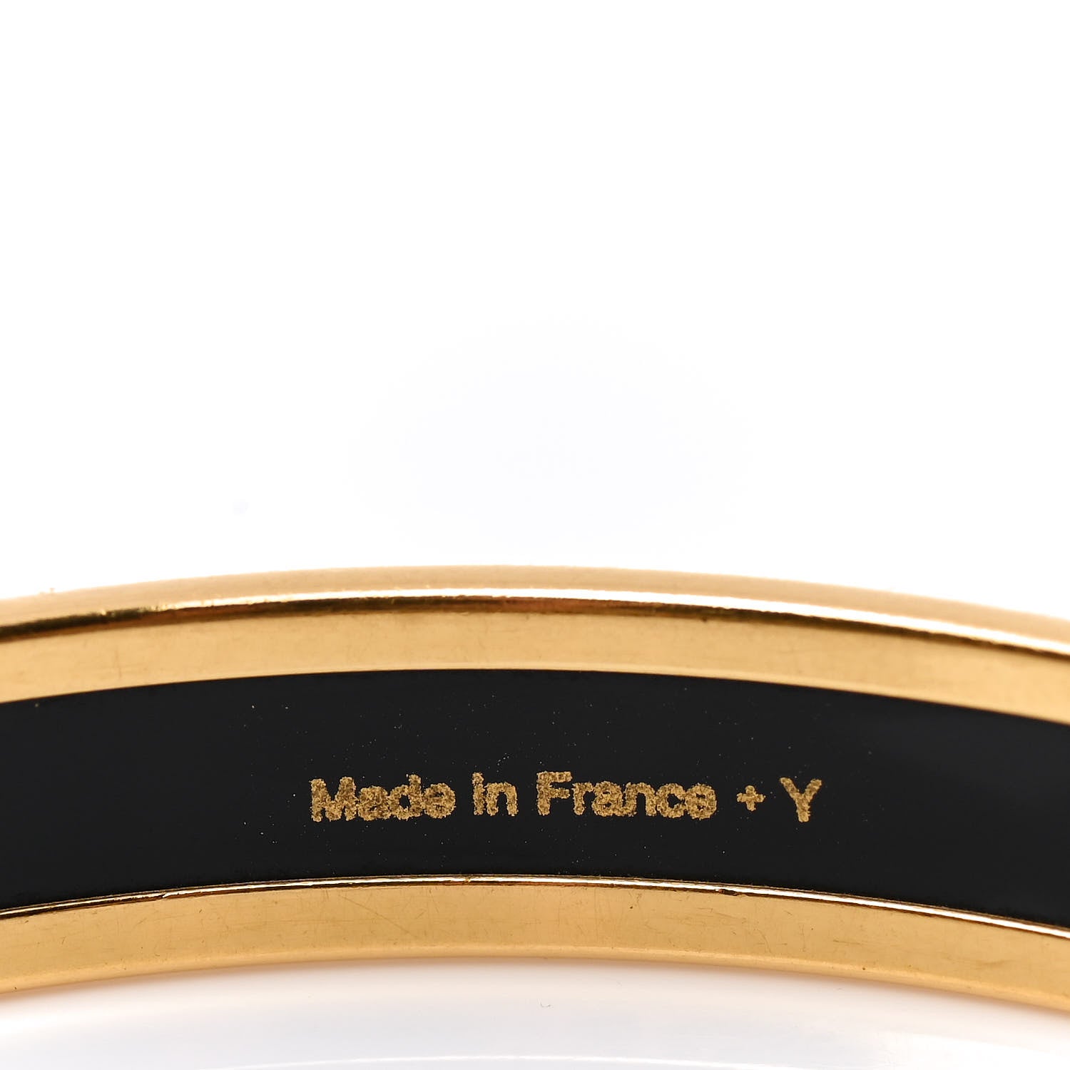 Hermes Enamel Printed Bride De Cour Narrow Bracelet 65 Orange Bleu 5 of 6