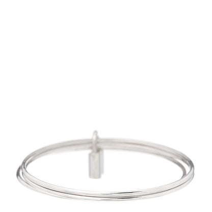 Tiffany Sterling Silver 1837 Triple Bangle Lock Bracelet 3 of 4