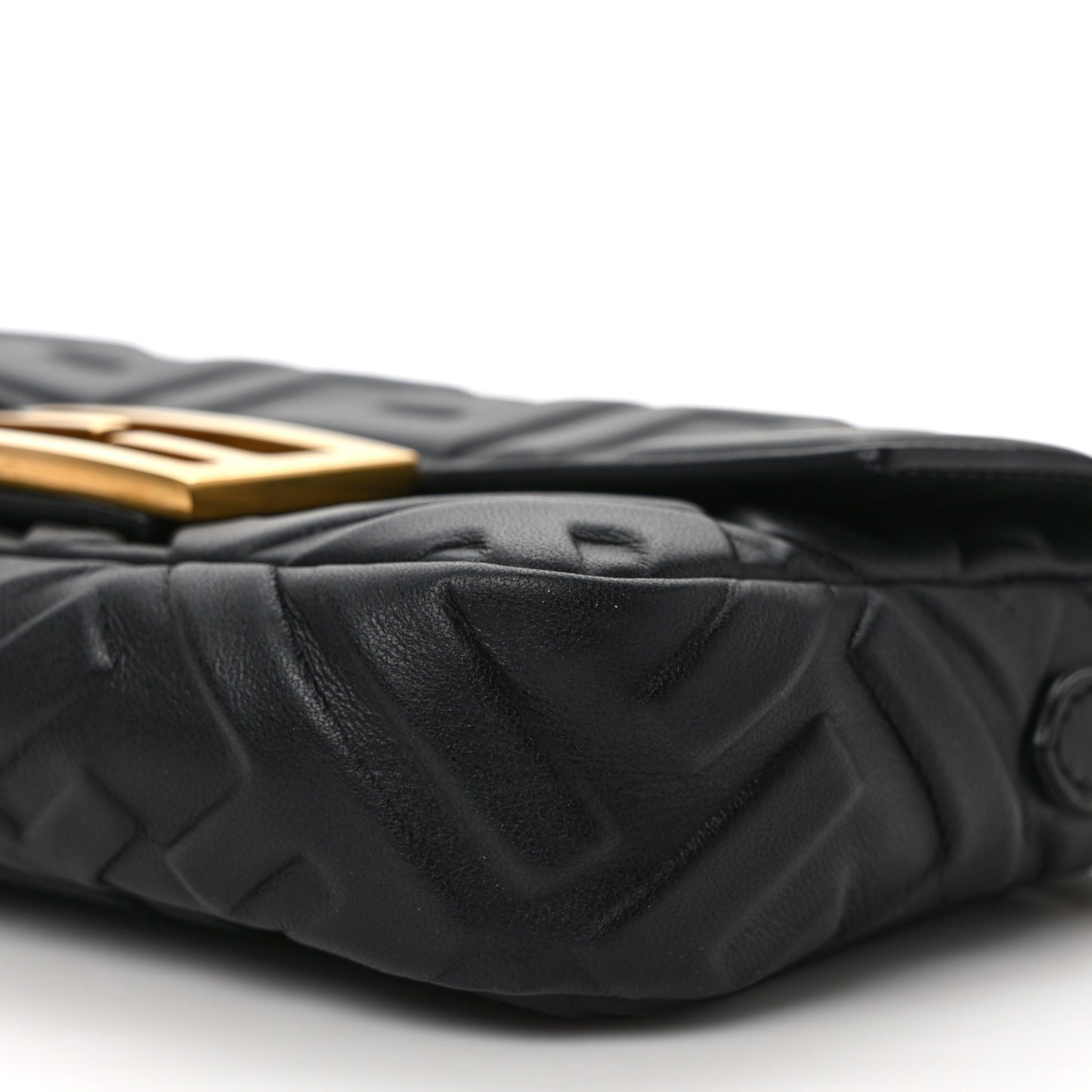 Nappa FF 1974 Embossed Mini Baguette Black