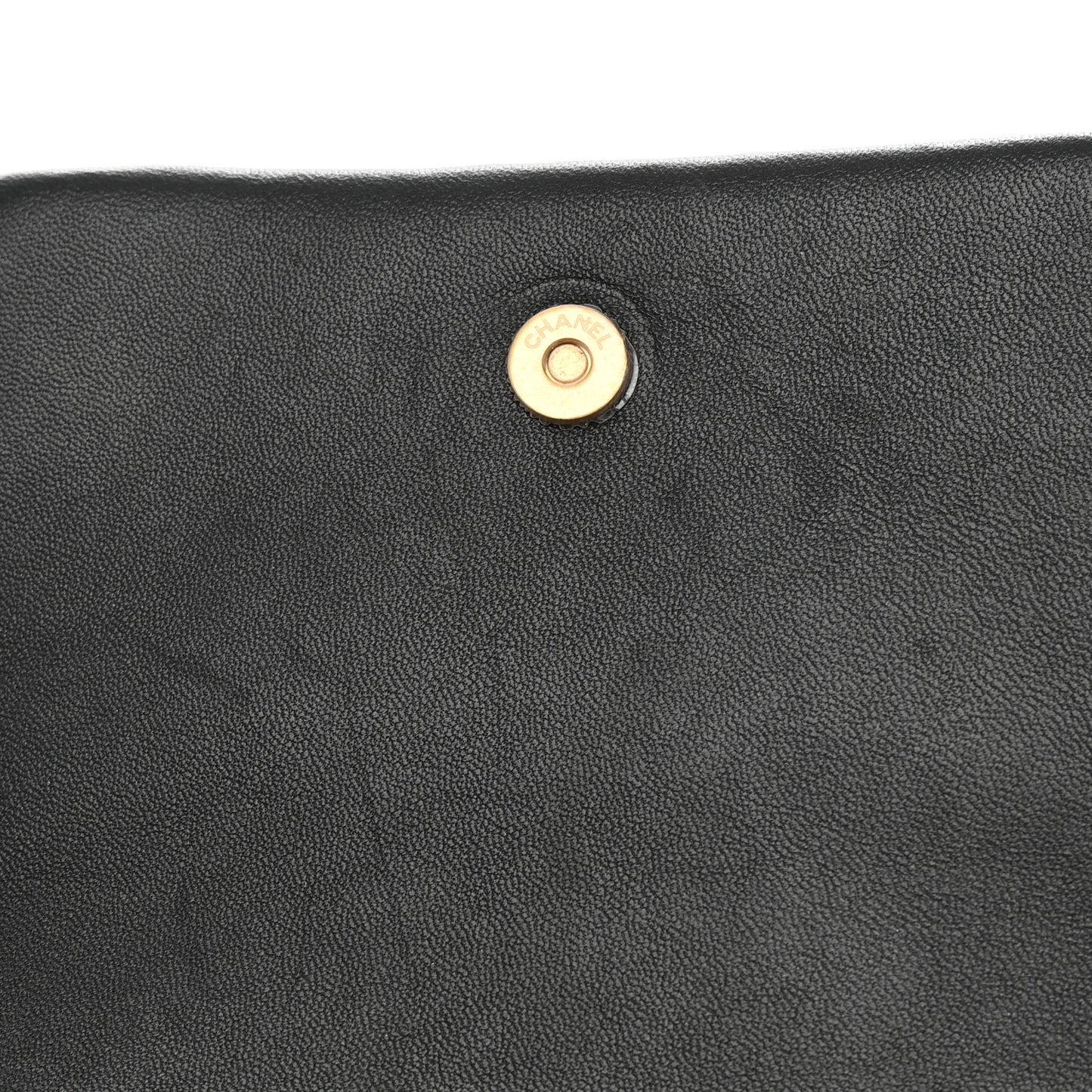 Lambskin Quilted Crystal CC Mini Flap Black