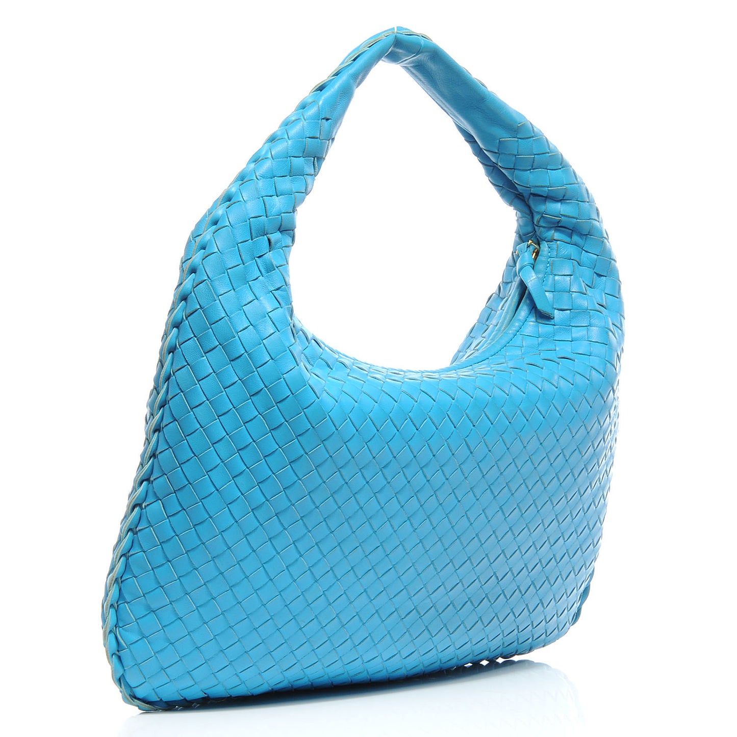 Nappa Intrecciato Medium Veneta Hobo Turquoise