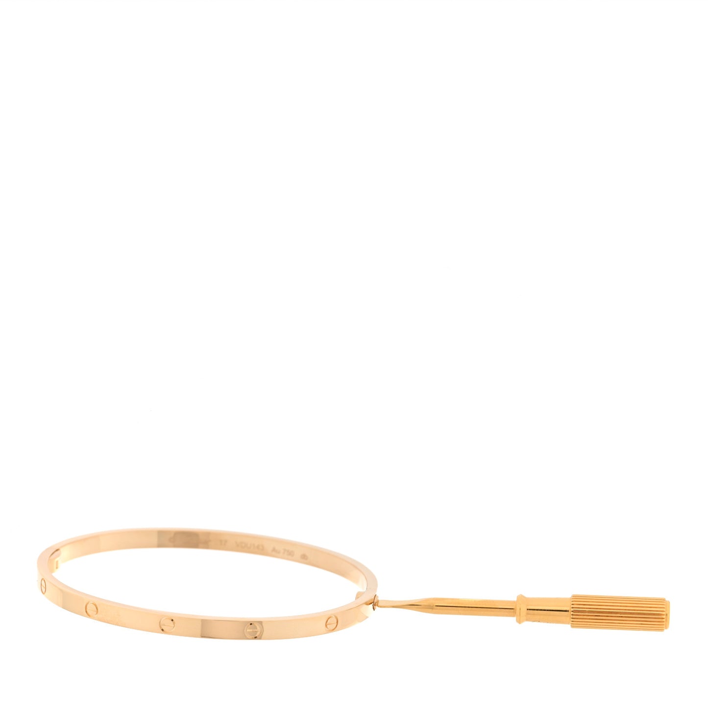 18K Yellow Gold Small LOVE Bracelet 17
