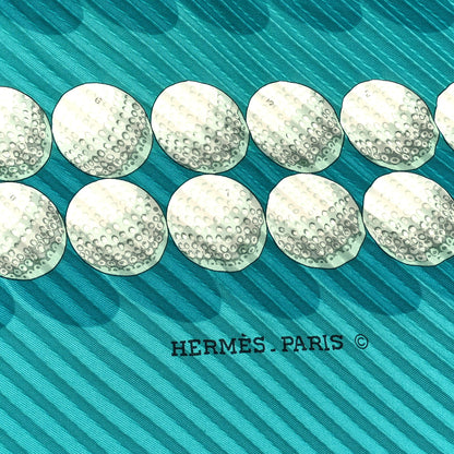 Hermes Silk Plisse Balles De Golf Scarf 90 2 of 3