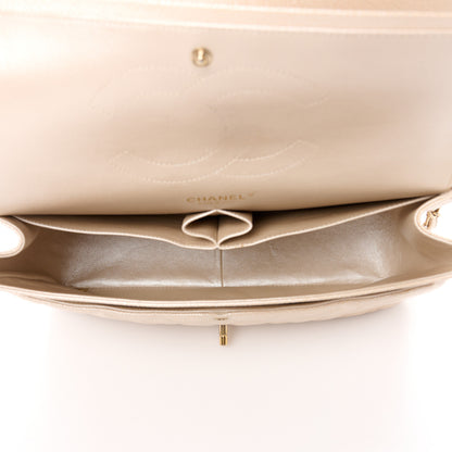 Chanel Iridescent Caviar Quilted Jumbo Double Flap Beige 5 of 12