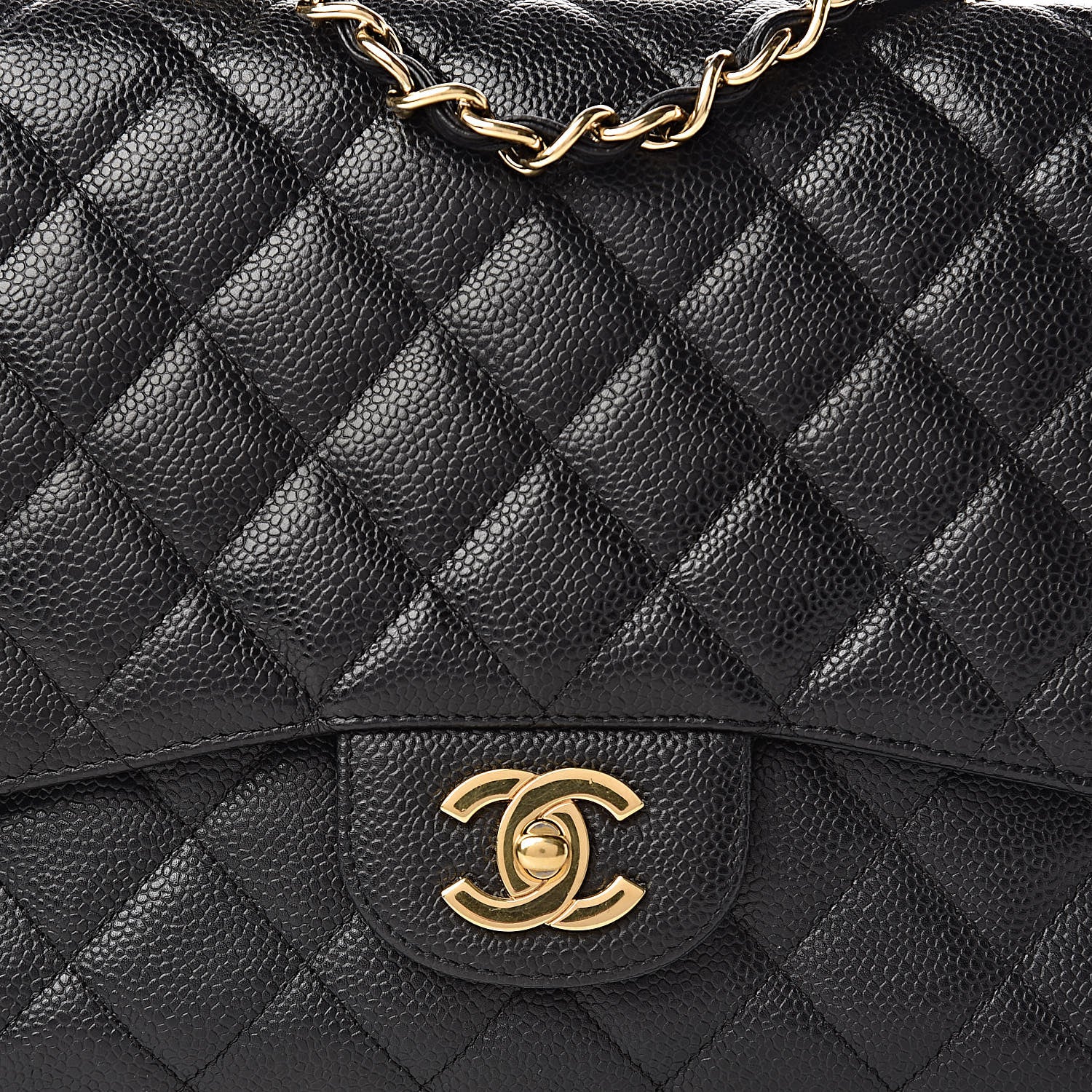 Chanel Caviar Quilted Jumbo Single Flap Black 10 of 12