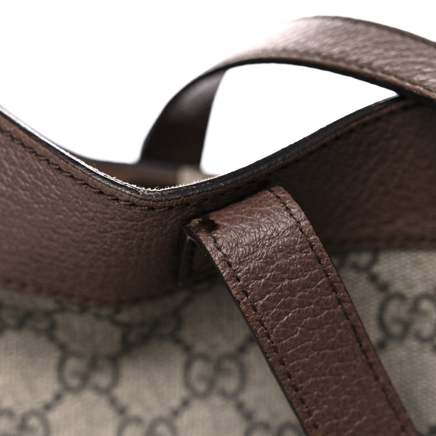 GG Supreme Monogram Web Ophidia Tote Brown