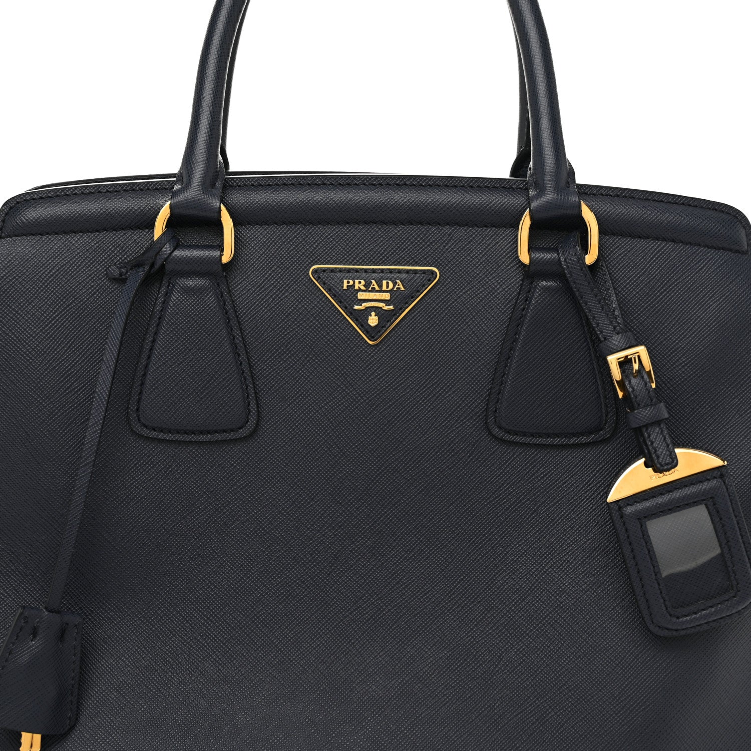 Prada Saffiano Lux Parabole Tote Baltico 8 of 10