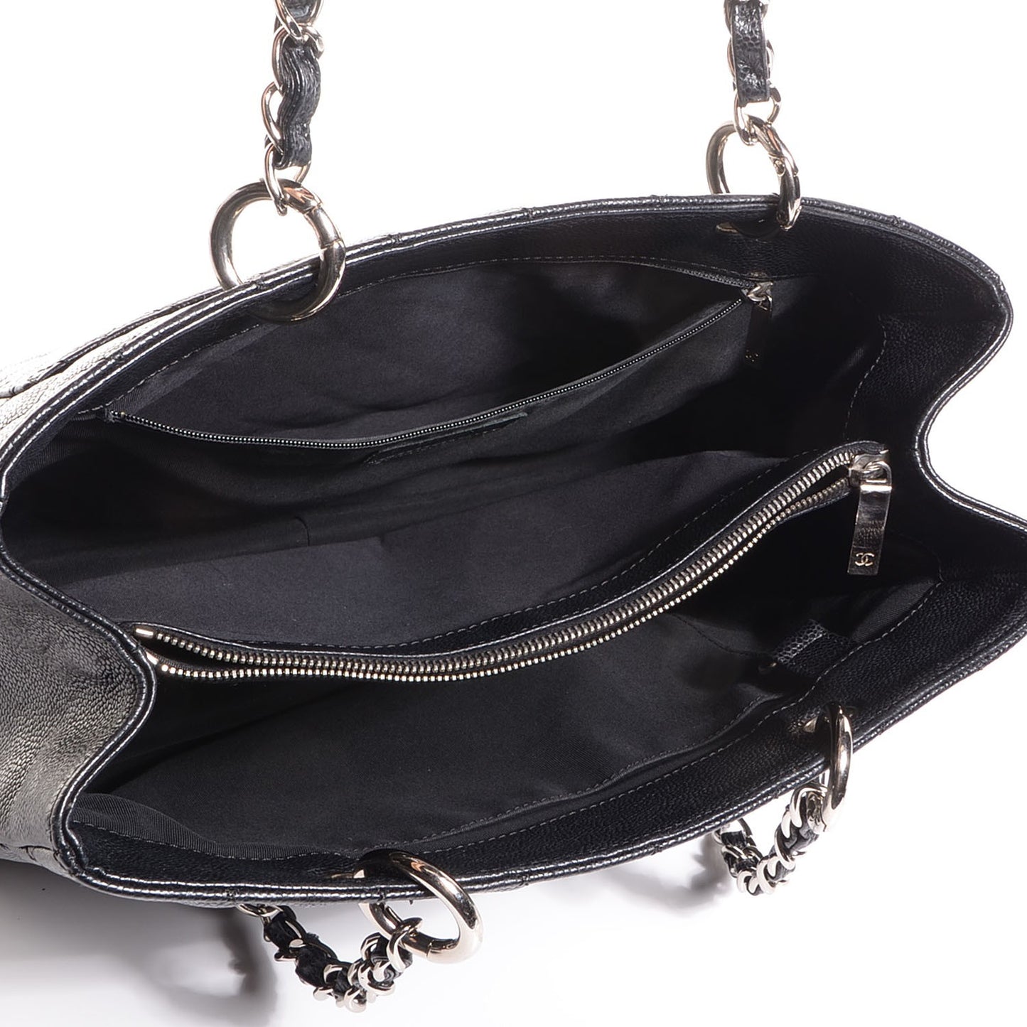 Caviar Quilted Grand Shopping Tote GST Black