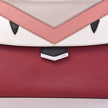 Fendi Vitello Elite Monster Mini Demi Jour Shoulder Bag Ribes Grigio Polvere Carbone 12 of 12