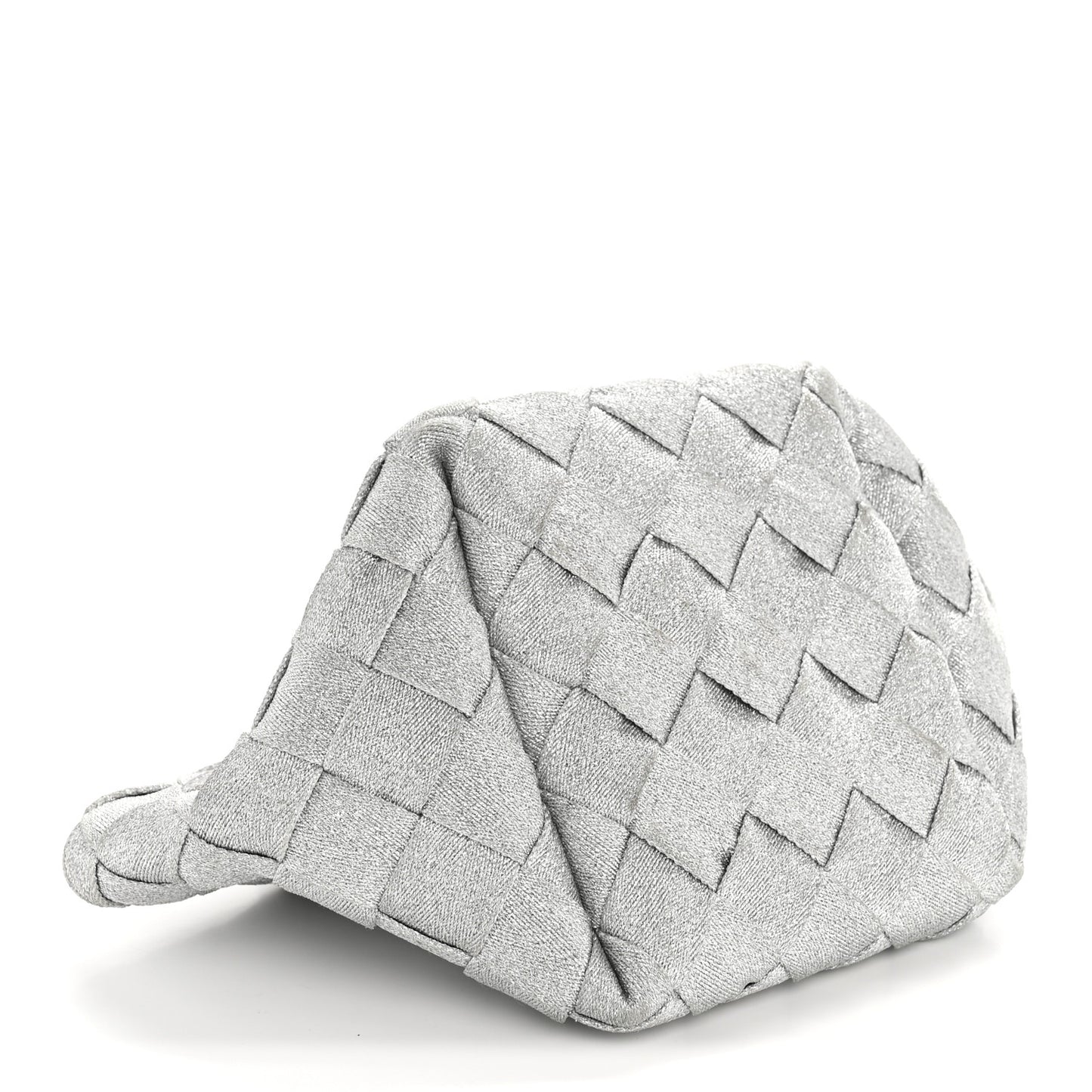 Webbing Maxi Intrecciato Mini Cassette Tote Silver