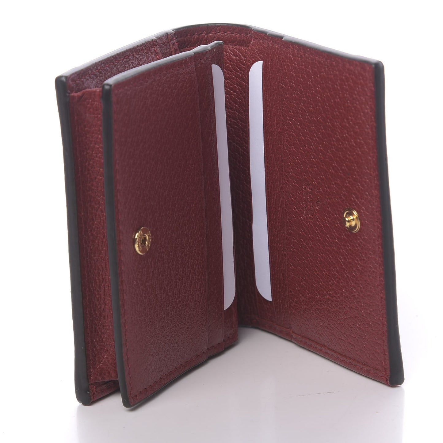 GG Supreme Monogram Flora Web Ophidia Card Case Red
