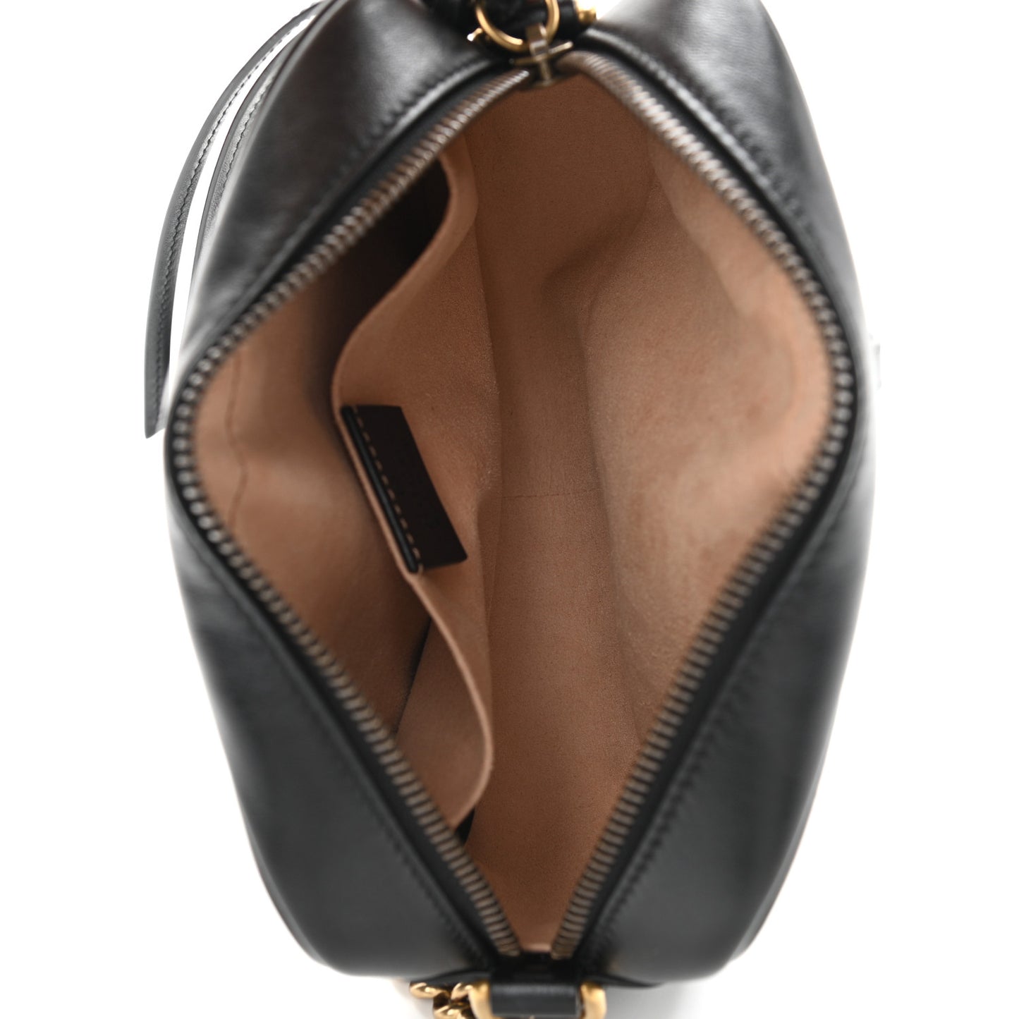 Calfskin Matelasse Mini GG Marmont Chain Shoulder Bag Black