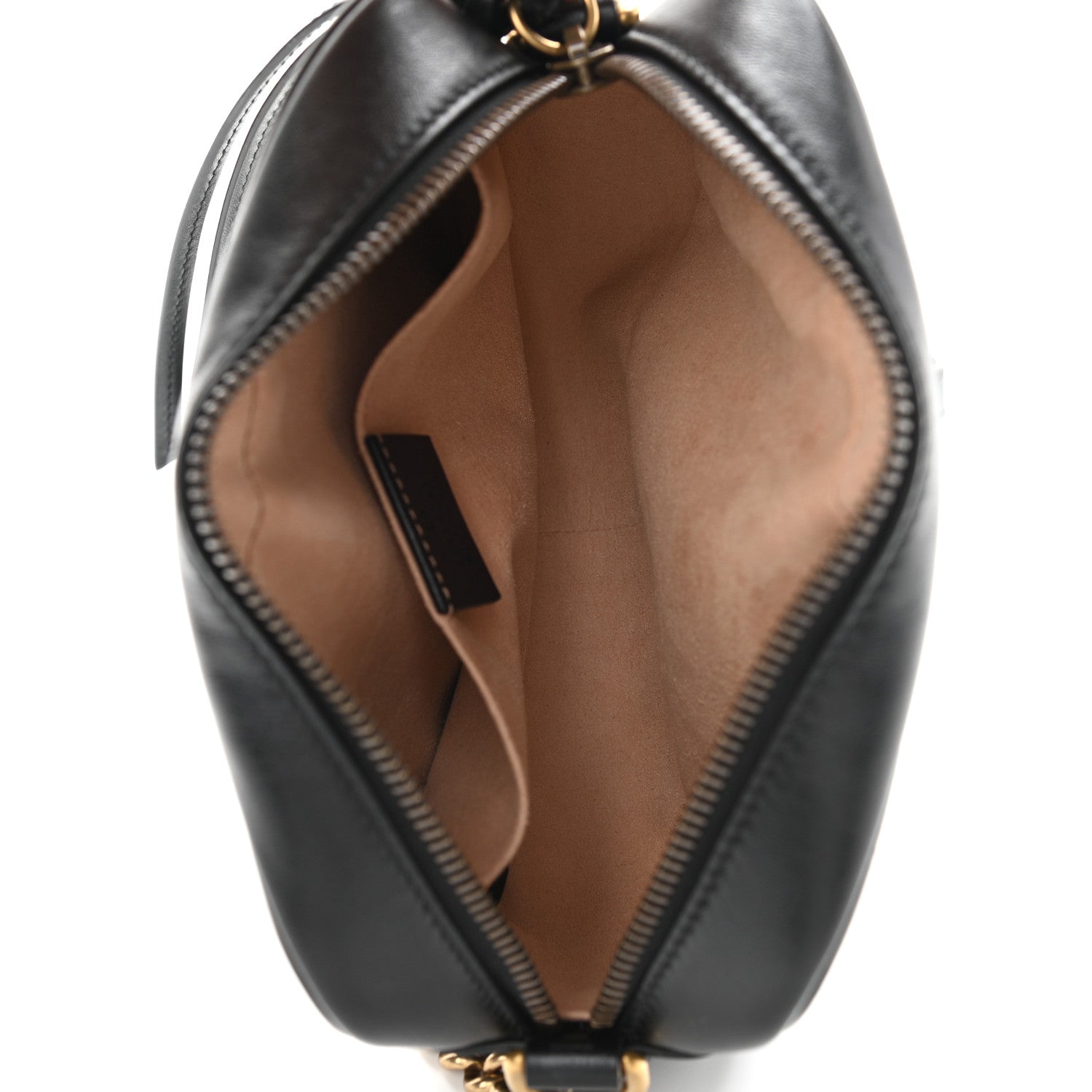 Gucci Calfskin Matelasse Mini GG Marmont Chain Shoulder Bag Black 5 of 10