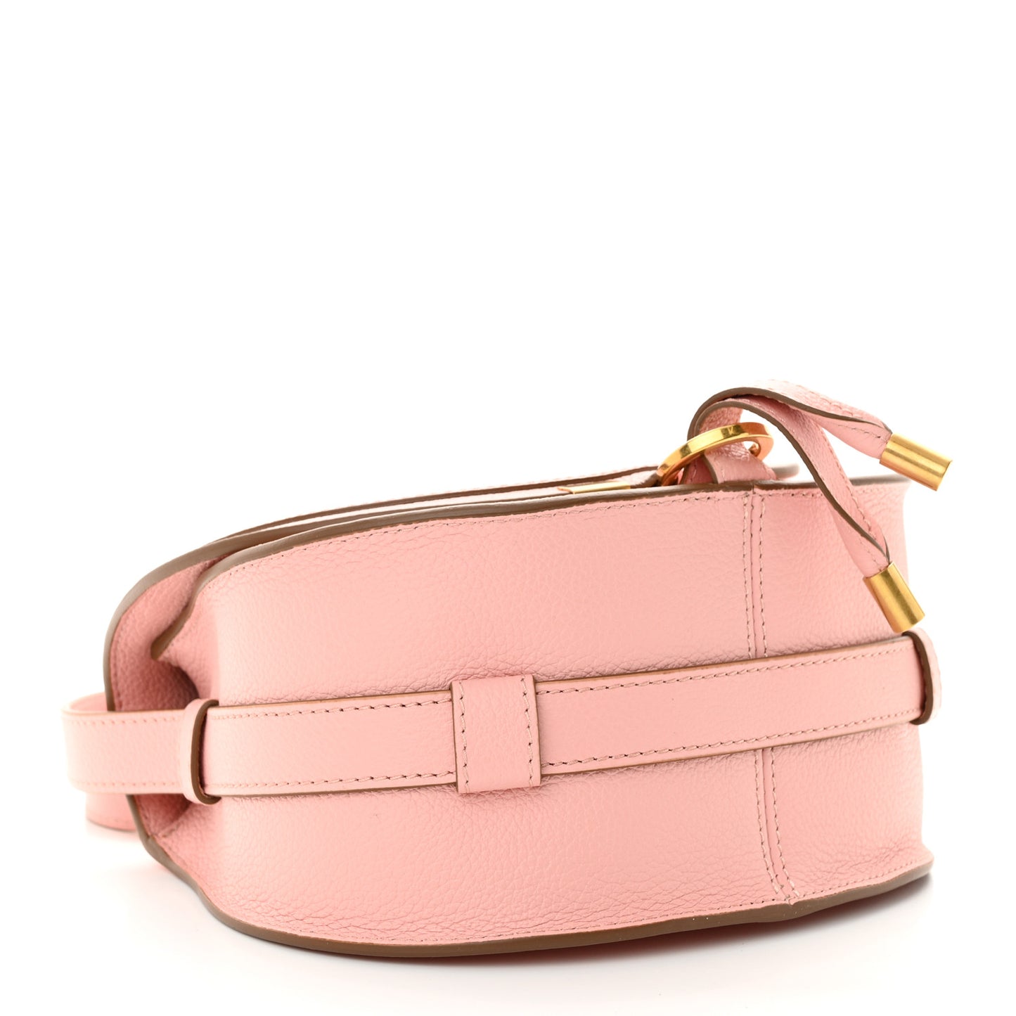 Grained Calfskin Small Marcie Saddle Bag Blossom Pink