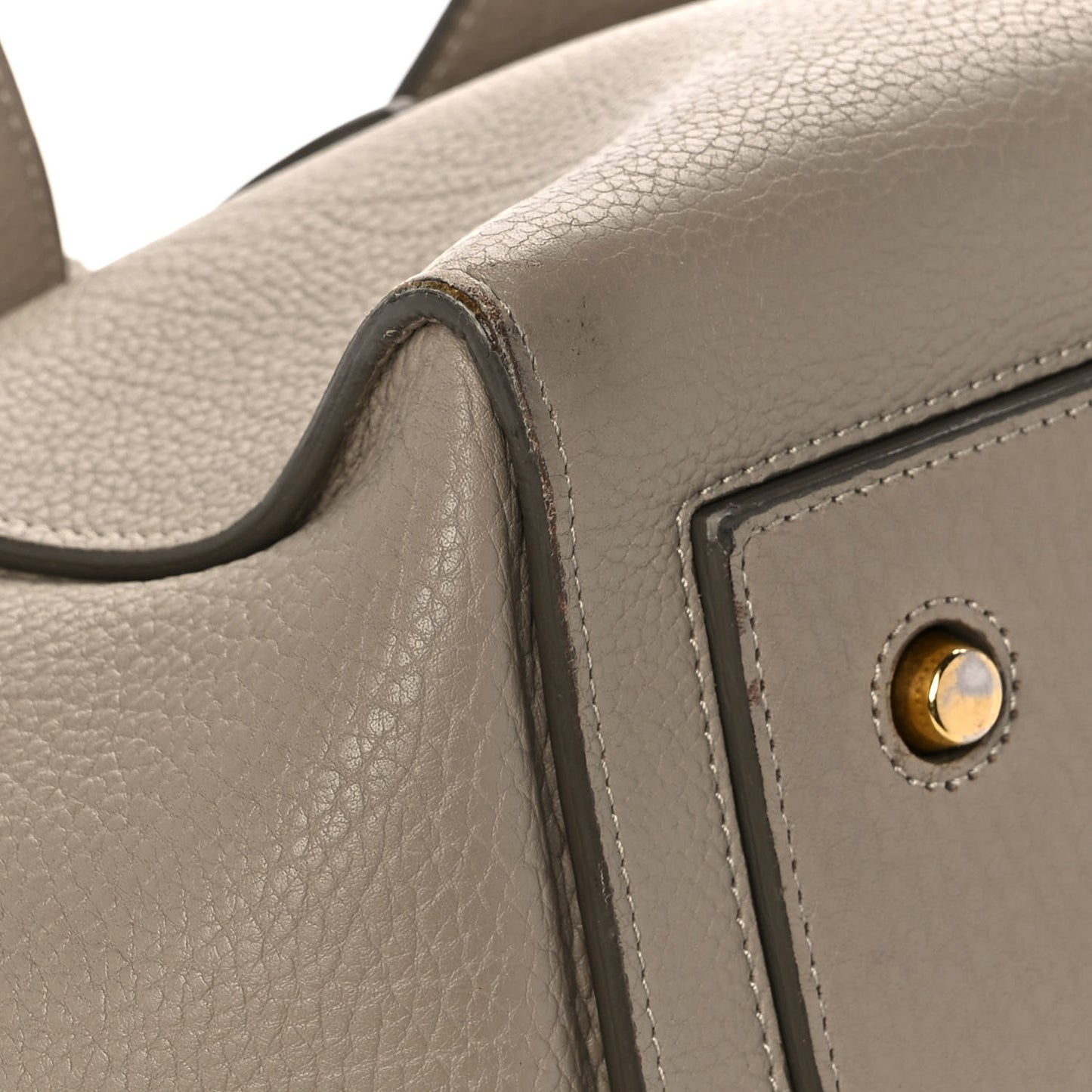 Crisped Calfskin Medium Tie Knot Tote Taupe