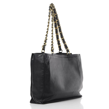 Chanel Lambskin CC Tote Black 3 of 13
