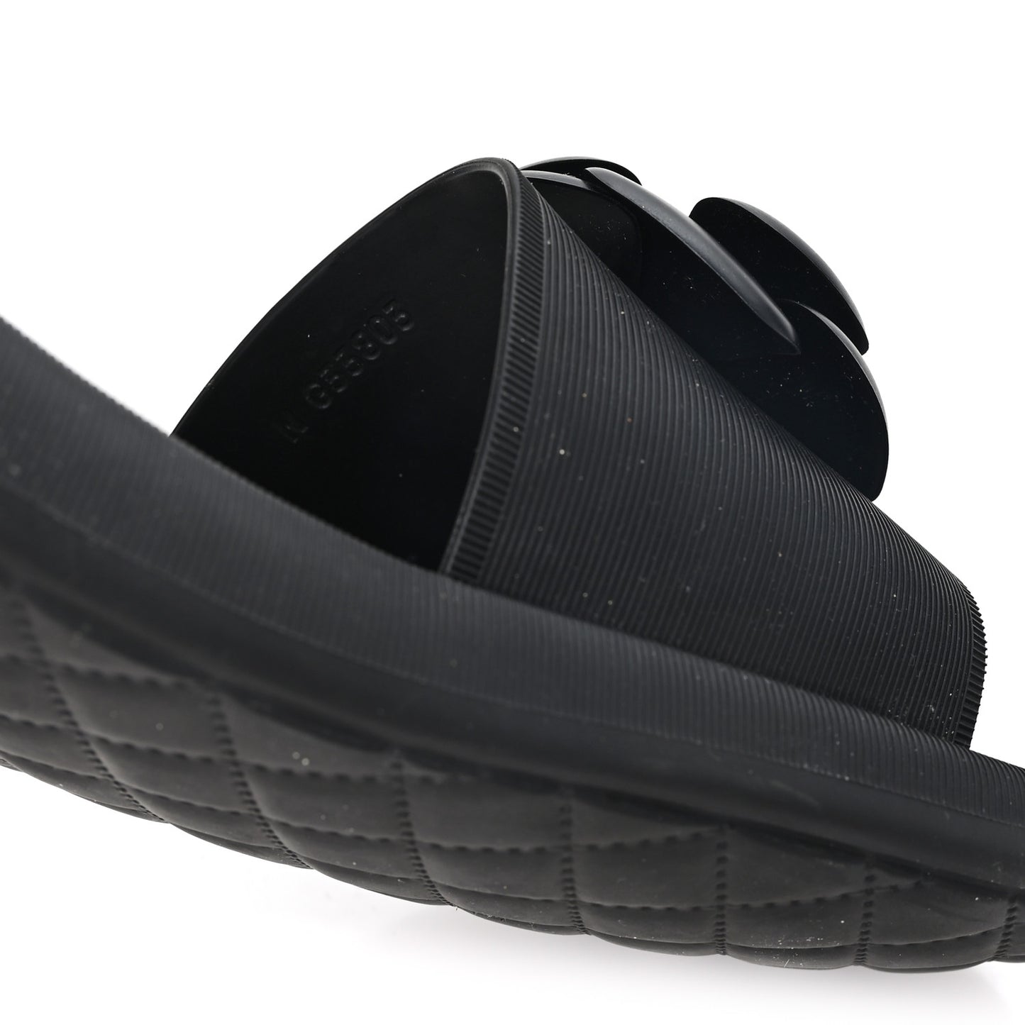 Thermoplastic PVC Camellia Mule Sandals 41 Black